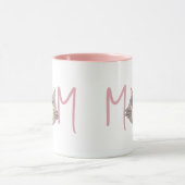 Mug Cute Grey Cat's Mother Blush Pink Mothers Day (Centre)