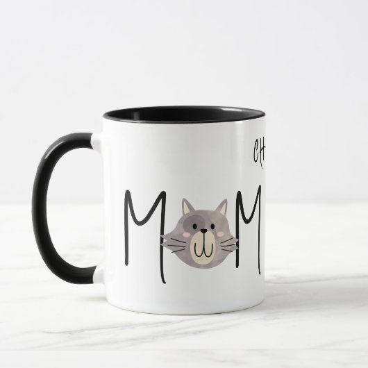 Mug Cute Grey Cat's Mother Named Black Mothers Day (Gauche)