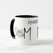 Mug Cute Grey Cat's Mother Named Black Mothers Day (Devant gauche)