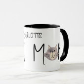Mug Cute Grey Cat's Mother Named Black Mothers Day (Devant droit)