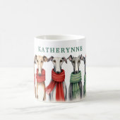 Mug Cute Greyhounds et Whippets | Chiens en Écharpes (Centre)