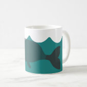Mug Cute Gris Baleine Art De l'environnement Baleines  (Devant droit)