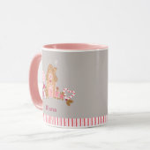 Mug Cute Gris Rose Sucre de canne Gingerpain Maison Mu (Devant gauche)