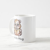 Mug Cute Groundhog Reading a Book Custom (Devant gauche)