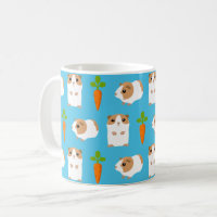 Cute Guinée Chiens et carottes Motif Bleu