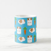 Mug Cute Guinée Chiens et carottes Motif Bleu (Centre)