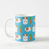 Mug Cute Guinée Chiens et carottes Motif Bleu (Gauche)