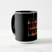 Mug Cute Guitar Rock and Roll Musical Instruments (Devant gauche)