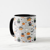 Mug Cute Halloween Chats et Fantômes Motif (Devant gauche)