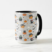 Mug Cute Halloween Chats et Fantômes Motif (Devant droit)