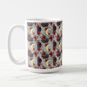 MUG CUTE HALLOWEEN CITROUILLE FLEURS DE CAFFINS