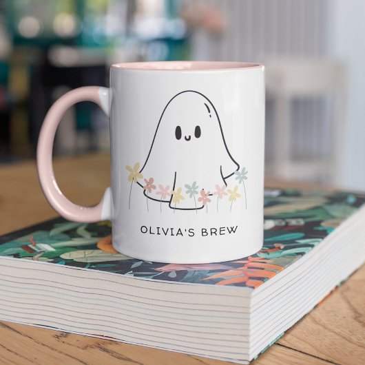 Mug Cute Halloween Fantôme Floral
