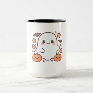 Mug Cute Halloween Ghost Clipart, Fun et mignon Éffray