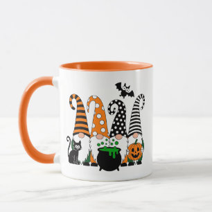 Mug Cute Halloween Gnomes avec Chaudron et Citrouille