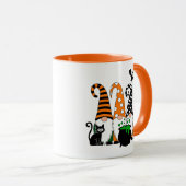 Mug Cute Halloween Gnomes with Cauldron and Pumpkin (Devant droit)