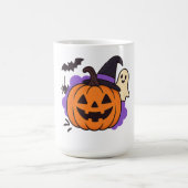 Mug Cute Halloween Pumpkin with Witch Hat – Ghost & Ba (Centre)