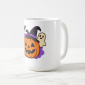 Mug Cute Halloween Pumpkin with Witch Hat – Ghost & Ba (Devant droit)