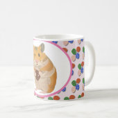 Mug Cute Hamster tenant un oeuf de Pâques (Devant droit)