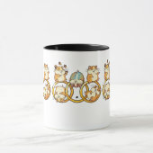 Mug Cute Hamster Trio Rings Cartoon Art (Centre)