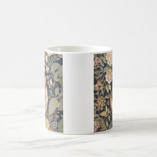Mug Cute Hamster William Morris Inspiré (Centre)
