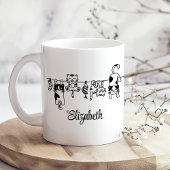 Mug Cute Hanging Kittens Custom Name