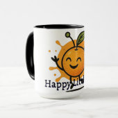 Mug Cute Happy Orange Fruit Character 🍊 (Devant gauche)