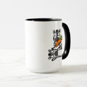 Mug Cute Happy Zebra with Carrot Cartoon Fun Animal (Devant droit)