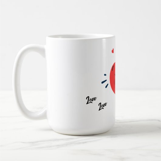 Mug Cute Heart Love Valentines (Gauche)