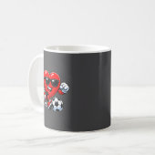 Mug Cute Heart Playing Soccer Valentines Day Soccer Bo (Devant gauche)