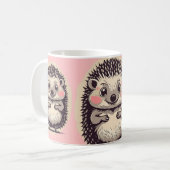 Mug Cute Hedgehog Hedgie Texte personnalisé (Devant gauche)