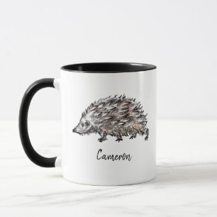 Mug Cute Hedgehog Personalisé Woodland Animal
