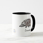 Mug Cute Hedgehog Personalisé Woodland Animal (Devant droit)