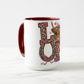 Mug Cute Highland Cow Valentine Love (Devant gauche)