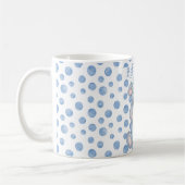 Mug Cute hippo with baby name blue polka dots (Gauche)