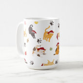 Mug Cute Holiday Cat Pattern (Devant gauche)