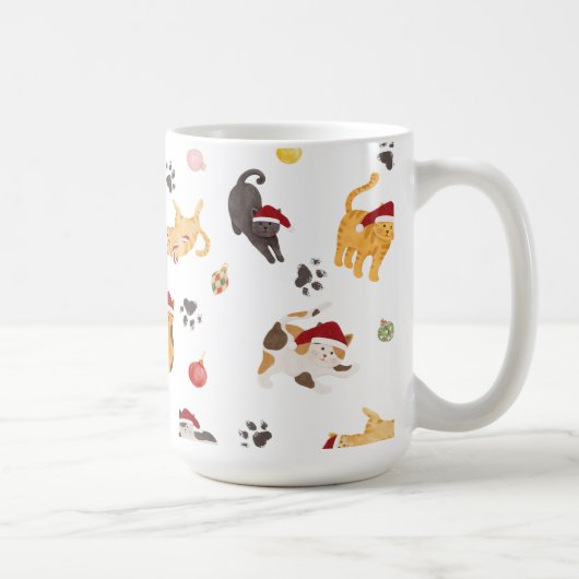 Mug Cute Holiday Cat Pattern (Droite)