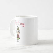 Mug Cute Holiday Hot Cocoa Nom Personnalisé Enfants (Devant gauche)