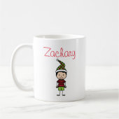 Mug Cute Holiday Hot Cocoa Nom Personnalisé Enfants (Gauche)
