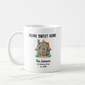 Mug Cute Home Sweet Home Maison Bleue Ménage domestiqu (Gauche)