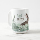 Mug Cute Hoppy Bunny Pâques Aquarelle Pastel (Devant gauche)