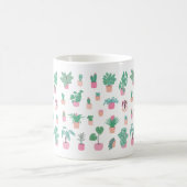 Mug Cute Houseplant Pattern with Minimalist Potted Pla (Centre)