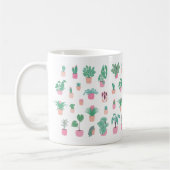 Mug Cute Houseplant Pattern with Minimalist Potted Pla (Gauche)