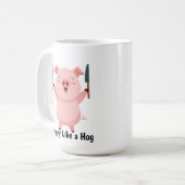 Mug Cute Hungry Piggy Die Cut Sticker (Devant gauche)