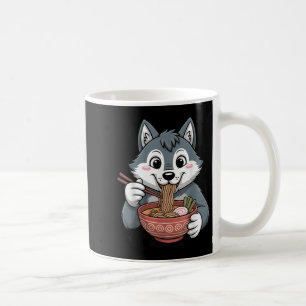 Mug Cute Husky Manger Ramen Japonais Kawaii Dog Noodle