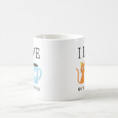 Mug Cute I Love Chats et Café Blanc (Centre)