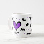 Mug Cute I Love Chats Motivés (Devant gauche)