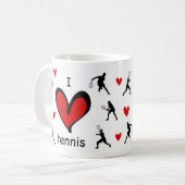 Mug Cute I Love Tennis Motif (Devant gauche)