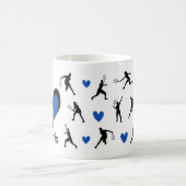 Mug Cute I Love Tennis Motif (Centre)