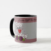 Mug Cute & I ❤️ True Crime.–Personalized Name (Devant gauche)