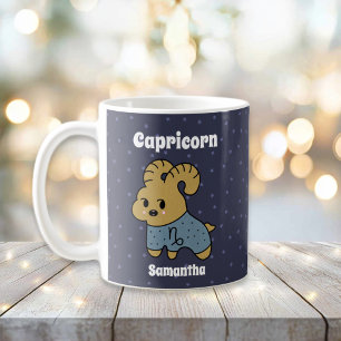 Mug Cute Illustré Capricorn Zodiac Personnalisé
